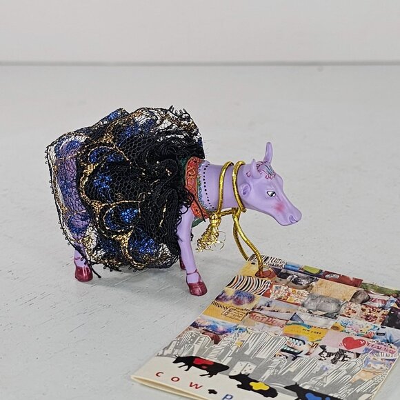 Cow Parade Mini Moo Prima Cowlerina Figurine Purple Ballerina With Tag #23127 - Picture 8 of 8